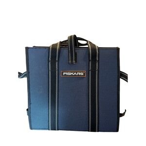 Fiskars Craft Tool Tote Bag Blue Black Heavy Duty Utility Organizer Storage